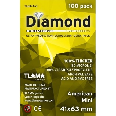 Tlama games Obaly na karty Diamond Yellow American Mini