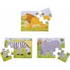 Bigjigs Toys Puzzle 3v1 safari zvieratá