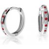 Cutie Jewellery Detské náušnice z bieleho zlata C3343B-Ruby Dark