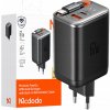 Nabíjačka 2v1 USB-C+A McDodo CH-4100 67W GaN, USB-C kábel 65cm, čierna
