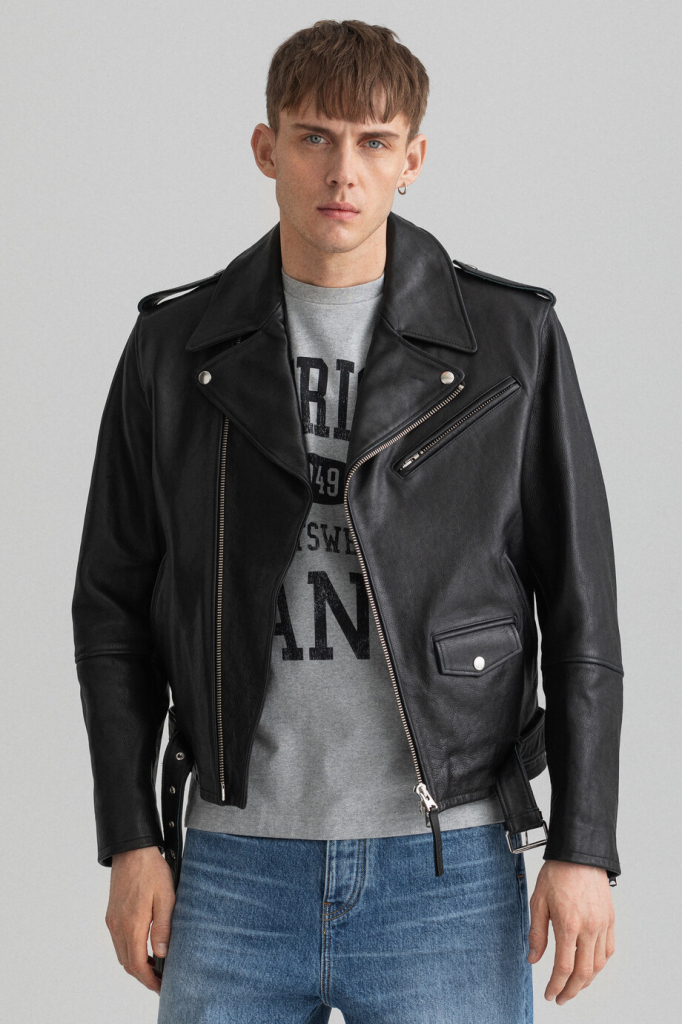 GANT D1. LEATHER BIKER jacket