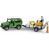 Bruder 02593 Land Rover Defender s prepravníkom + mikrobagr JCB