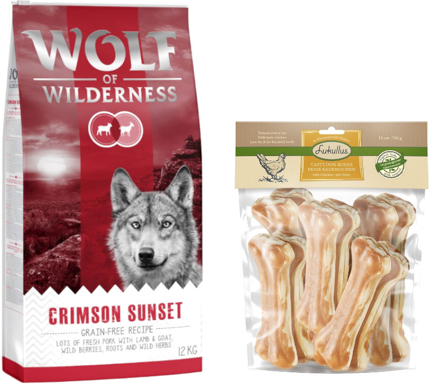 Wolf of Wilderness Crimson Sunset jahňacie a kozie 12 kg