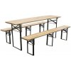Set pivny DORTMUND Medium3, stôl 200x50x77 cm, 2x lavica 200x25x47 cm, drevo 27 mm 802028A