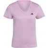 adidas Dámske tričko WORKOUT MIN V NECK TEE Fialová Biela