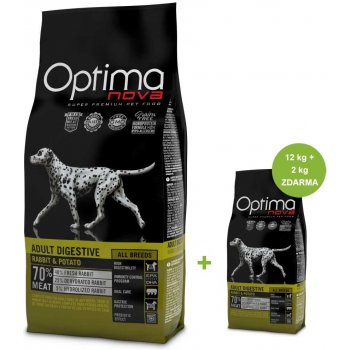 OPTIMAnova dog Adult DIGESTIVE Grain Free Rabbit 12 kg