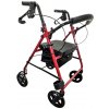 Rehafund Rf-610/c chodítko 4-kolesové pre seniorov červené