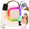 MINI KARAOKE SET REPRODUKTOR 2x BLUETOOTH MIKROFÓNY BEZDRÔTOVÝ USB RGB