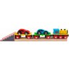 Bigjigs Rail Nákladný vlak s autami a koľajami