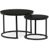 Autronic, Set konferenčných stolíkov, 70x70cm, MDF, čierny, CT-X7122 BK