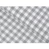 Dekoračná látka Rebeka RE-019 Sivo-biela kocka stredná - šírka 140 cm