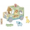 Tooky Toy Drevená vkladačka Zvieratká Safari auto 9 ks