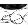 Bavlněná šňůrka černá - 1 mm / 1m