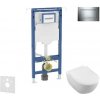 Geberit Duofix - Set predstenovej inštalácie, klozetu a dosky Villeroy Boch, tlačidla Sigma30, DirectFlush, SoftClose, CeramicPlus, lesklý chróm/chróm mat SANI11CK1102