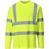 PORTWEST HI-VIS S278 / Reflexné funkčné tričko, dl. rukáv - HV žltá XXL
