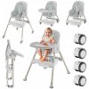 Stolička na kŕmenie Orsetto sivá 4v1 pre deti od 6 mesiacov