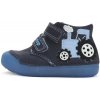 Detské členkové kožené topánky D.D.step Bermuda blue S066-42263 svietiaca podošva v TME 20