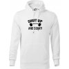 Shut up and squat - Mikina pánska Cape s kapucňou - M ( Biela )