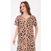 Dámske šaty s krátkym rukávom Vienetta Secrert Leopard