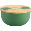 Kesper Misa na ovocie a šalát s príborom a bambusovým vekom zelená 24 cm