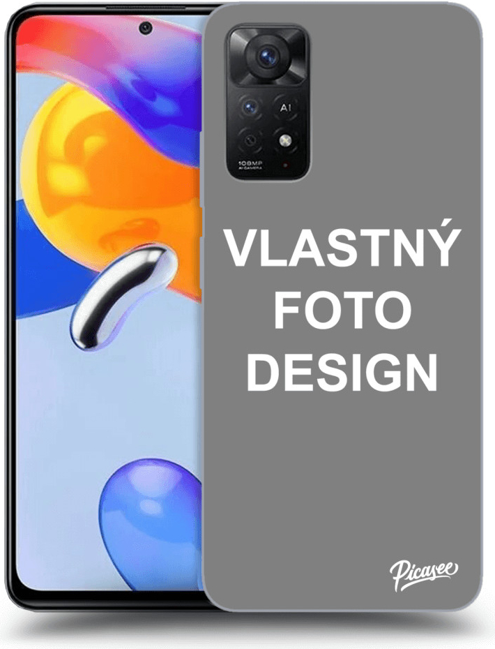 Púzdro Picasee silikónové Xiaomi Redmi Note 11 Pro 5G - Vlastný design/motiv čierne