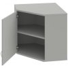 Hobis Rohová skriňa Strong, L, horná, 80x76,8x40 cm, sivá/sivá