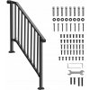 VEVOR Zábradlie na schody 3-4 schody, spoľahlivá stabilita s nastaviteľnými uhlami