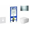 Geberit Duofix Modul na závesné WC s tlačidlom Sigma30, lesklý chróm/chróm mat + Duravit ME by Starck - WC a doska, Rimless, SoftClose 111.300.00.5 NM6