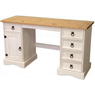 IDEA nábytok Písací stôl CORONA biely vosk 16334B