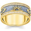 Thomas Sabo TR2450-565-1-56 Gold band ring w. white zirconia and enamel