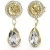 Guess Blyštivé pozlátené náušnice 4G Light JUBE05235JWYGT/U