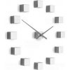 Dizajnové nástenné nalepovacie hodiny Future Time FT3000SI Cubic silver