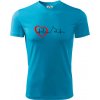 Nemecký ovčiak ekg - Pánske tričko Fantasy športové - 2XL ( Svetlý tyrkys )