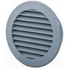 Vetracia mriežka okrúhla s golierom d125 mm a sieťkou proti hmyzu, sivá MIKAWI 14-0589