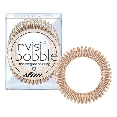 Invisibobble Tenká špirálová gumička do vlasov Invisibobble Slim 3 ks Bronze Me Pretty