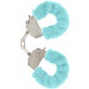 Kovové putá s modrým plyšom Toy Joy Furry Fun Cuffs Blue