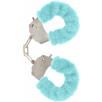 Kovové putá s modrým plyšom Toy Joy Furry Fun Cuffs Blue