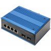 DIGITUS Industrial 4+2-Port Gigabit Ethernet Switch 4 Port GE RJ 54, 2 GE SFP Port DN-651148