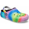 Crocs Classic Lined Spray Dye Clog K White/Multi