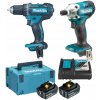 MAKITA DLX2339JX1-2 KOMBO SADA 18V DDF482 + DTD156 2 AKUMULÁTORY
