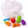 Bigjigs Toys Drevená krájacia zelenina s čiapkou