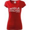 Dámske tričko na Bicykel Evolution (Darček pre pre ženu na bicykel)