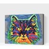 Vymalujsisam.sk Maľovanie podľa čísiel - Farebná mačka 2 Veľkosť: 40x50cm, Rám: Na plastovej doske