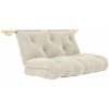 sofa HOOKED natural pine (futónová pohovka) karup natural 135*200 cm ivory 510