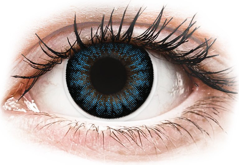 MaxVue Colour Big Eyes Cool Blue trojmesačné nedioptrické 2 ks