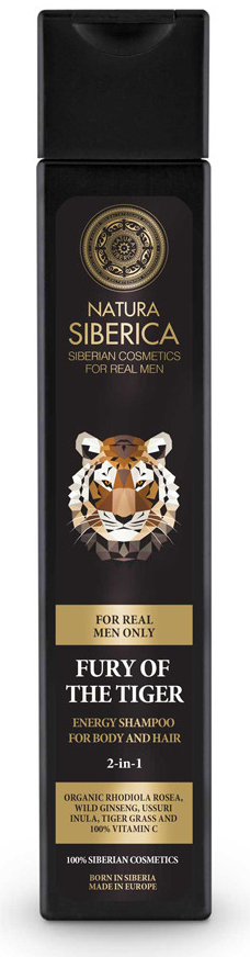 Natura Siberica Men energizujúci šampón na vlasy a telo Fury of the Tiger 250 ml