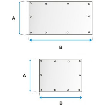 JVPLUSAV Krycie plachty v tvare štvorca alebo obdĺžnika 100 x 100cm PVC 670g béžová