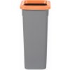 Šedý plastový odpadkový kôš FIT-BIN s hnědým vekom - 20 l