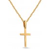 iZlato Forever Zlatý prívesok krížik s hladkým povrchom, 9K IZ16227HR