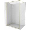 Mexen Kioto-F sprchová stena Walk-in s rámom 70 x 202 cm, transparentná 8 mm, zlatá kartáčovaná - 800-070-104-55-00